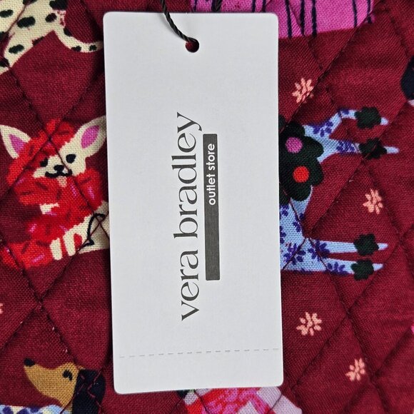 Vera Bradley Christmas  dog  Patterned Tote - Picture 3 of 13